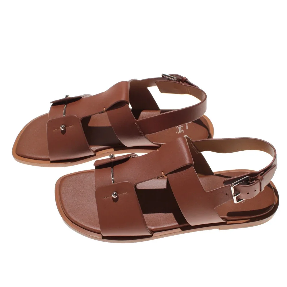Christian Louboutin NWB Chambeliss Sandals Size 46 (US 13) in Brown Leather